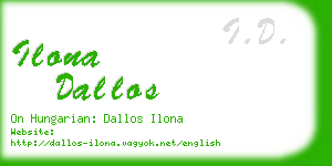 ilona dallos business card